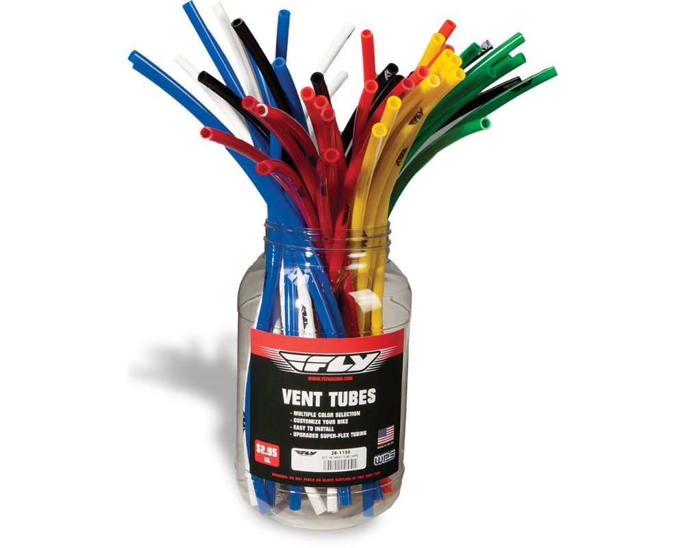 Fly Racing 18" Gas Cap Vent Tube 50/PK - Multi-Color - 28-1150